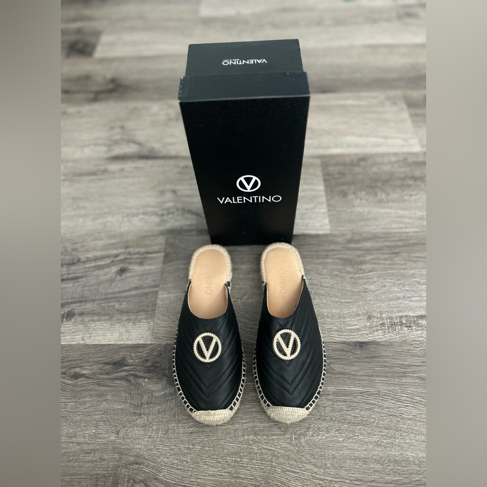 VALENTINO BY MARIO VALENTINO
Clara Leather Espadrille Mules